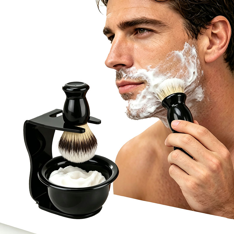 Shaving Bowl Soap - Набор для бритья 3-в-1: щетка для