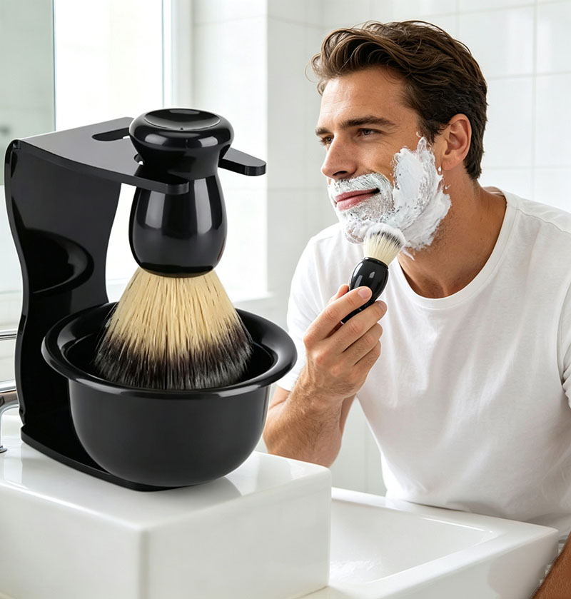 Набор для бритья 3-в-1: щетка  – обзор и цена Shaving Bowl Soap